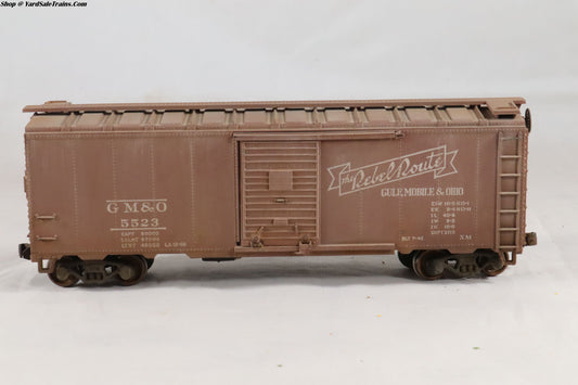 ATH-5006 - 40' Box Car - Gulf Mobile & Ohio - GM&O #5523 - Weathered - Built, Metal Wheels, Resistored - HO-Scale - Preowned