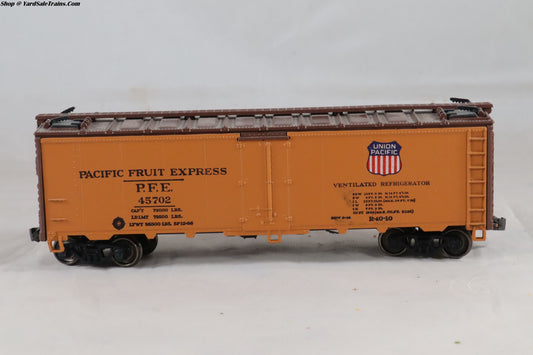 ATH-5030 - 40' Reefer Car - Pacific Fruit Express UP/SP - PFE #45702 - Built, Metal Wheels, Resistored - HO-Scale - Preowned