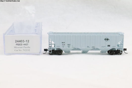TW-24403-12 - PS2CD 4427 Hopper - Missouri Pacific - MP #712152 - N-Scale - Preowned
