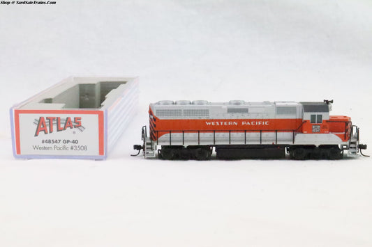 ATL-48547 - GP40 Locomotive - Western Pacific - WP #3508 - N-Scale - Preowned