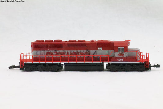 KAT-176-4814 - SD40-2 Early w/Dynamic Brakes - Wisconsin & Southern - W&S #4004 - Weathered - Customized - N-Scale - Preowned