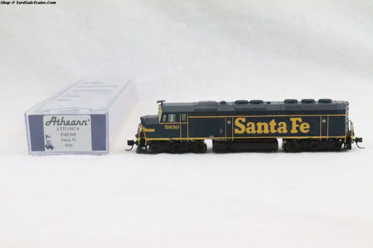 ATH-15074 - EMD F45 Locomotive - Santa Fe - ATSF #5930 - N-Scale - Preowned
