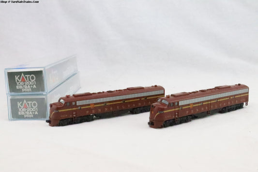 KAT-106-2001 - E8/9-A+A Locomotive Pair - Pennsylvania - PRR #5709 & #5836 - N-Scale - Preowned