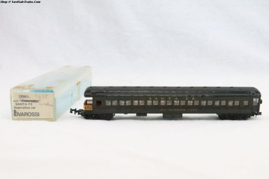 RIV-9532 - Observation Car - Santa Fe - Cafe Observation #3275 - N-Scale - Preowned