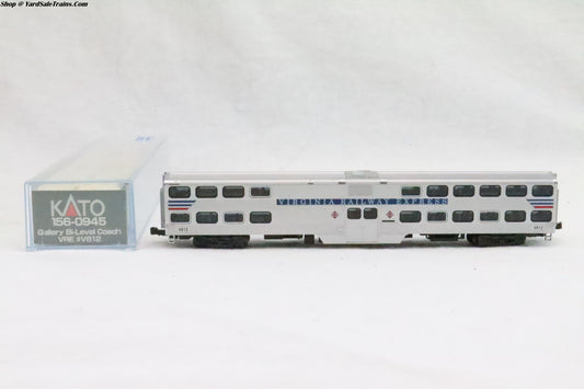 KAT-156-0945 - Gallery Bi-Level Coach - Virginnia Railway Express - VRE #V812 - N-Scale - Preowned