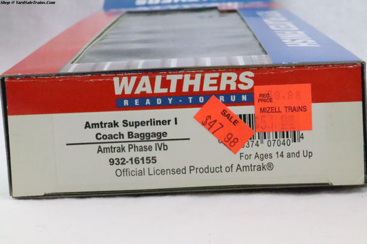 WLT-932-16155 - Amtrak Superliner I Baggage - Phase 4B - Amtrak - HO-Scale - Preowned