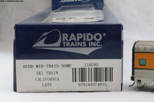 RAP-116040 - Budd Mid-Train Dome - Ski Train - California (Late Model) - HO-Scale - Preowned