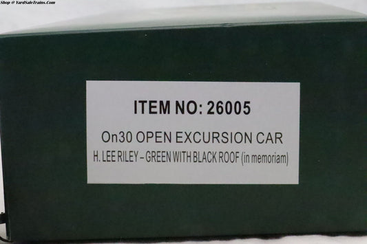 BCH-26005 - Spectrum - Open Excursion Car - H. Lee Riley Car - On30-Scale - Preowned