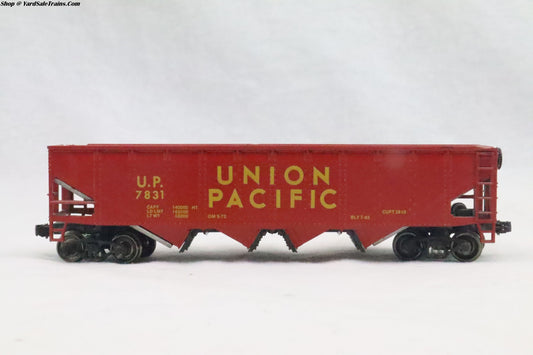 ATH-472 - Bev-Bel Corp. Hopper Car Union Pacific - UP 7831 - Resistor & Metal Wheels - HO Scale - Preowned