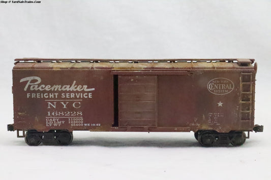 ATH-???? - 40' Box Car Pacemaker New York Central - NYC 168228 - Resistor & Metal Wheels - HO Scale - Weathered - Preowned