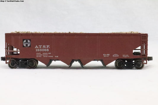 ATH-5421 - 34' C/S Hopper Santa Fe - ATSF 183068 - w/Load - HO Scale - Preowned