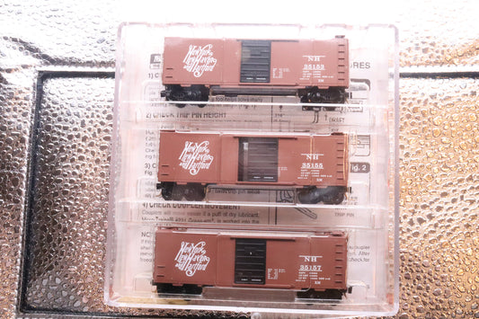 MTL-20029-2 - 40' Standard Boxcar Single Door (3-Pack) - New York, New Haven & Hartford - NH-35155/35153/35157