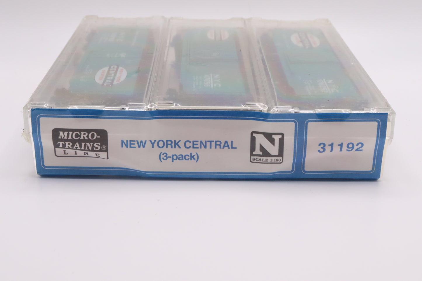 MTL-31192 - 50' Standard Boxcar Various Doors (3-Pack) - New York Central - NYC-31190/32250/34200