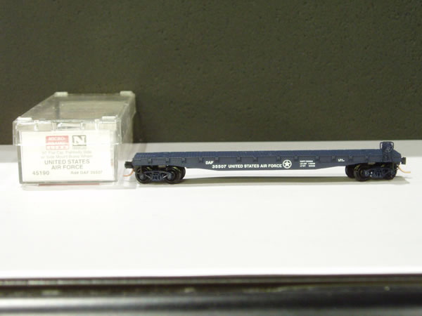 MTL-45190 - 50' Flat Car, Fishbelly Side, w/Side Mount Brake Wheel - US Air Force #35507