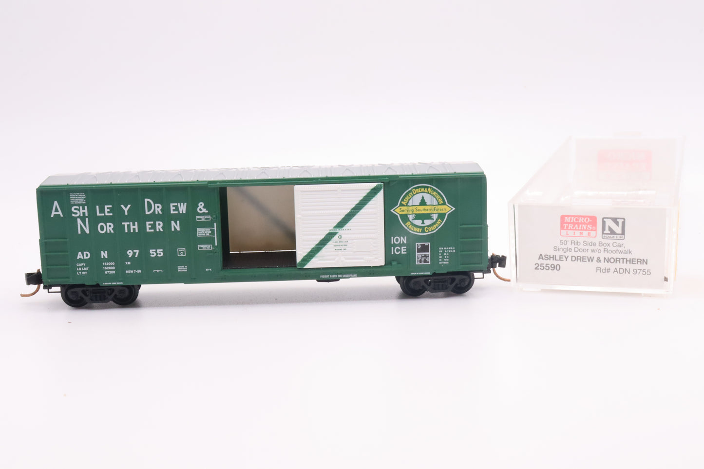 MTL-25590 - 50' Rib Side Box Car Single Door, w/o Roofwalk - Ashley Drew & Northern - ADN-9755