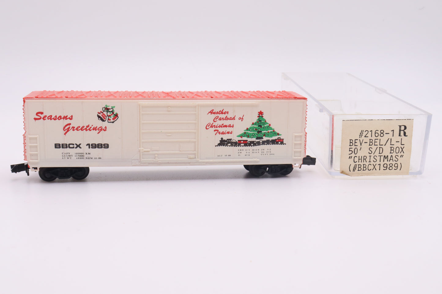 Bev-2168-1 - 50' Standard Boxcar - Christmas Car - BBCX-1989