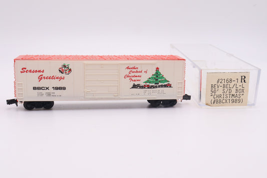 Bev-2168-1 - 50' Standard Boxcar - Christmas Car - BBCX-1989
