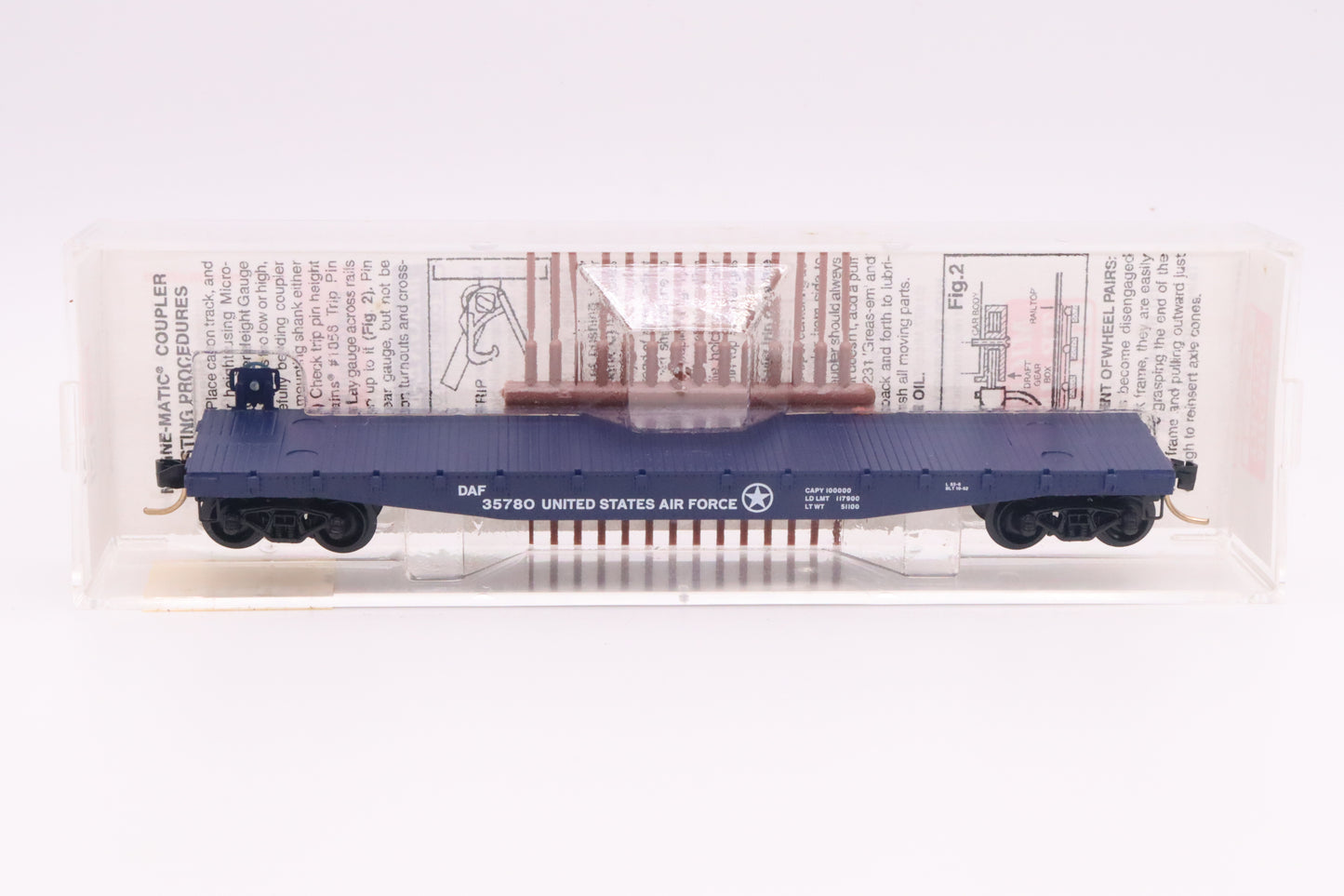 MTL-45190 - 50' Flat Car, Fishbelly Side, w/ Side Mount Brake Wheel - US Air Force - DAF-35780
