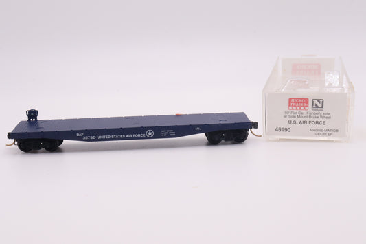 MTL-45190 - 50' Flat Car, Fishbelly Side, w/ Side Mount Brake Wheel - US Air Force - DAF-35780