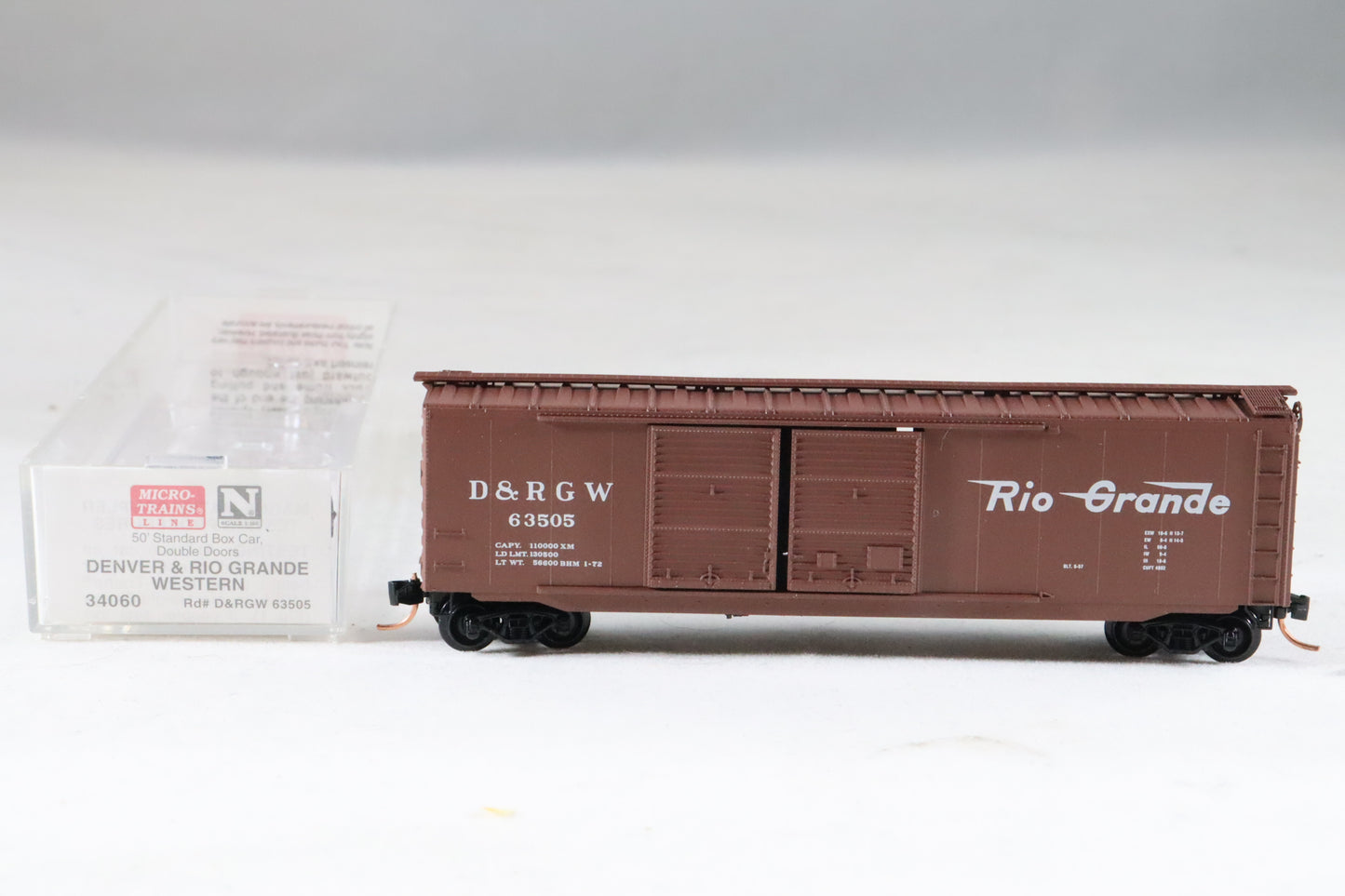 MTL-34060 - 50' Standard Box Car, Double Doors - D&RGW #63505