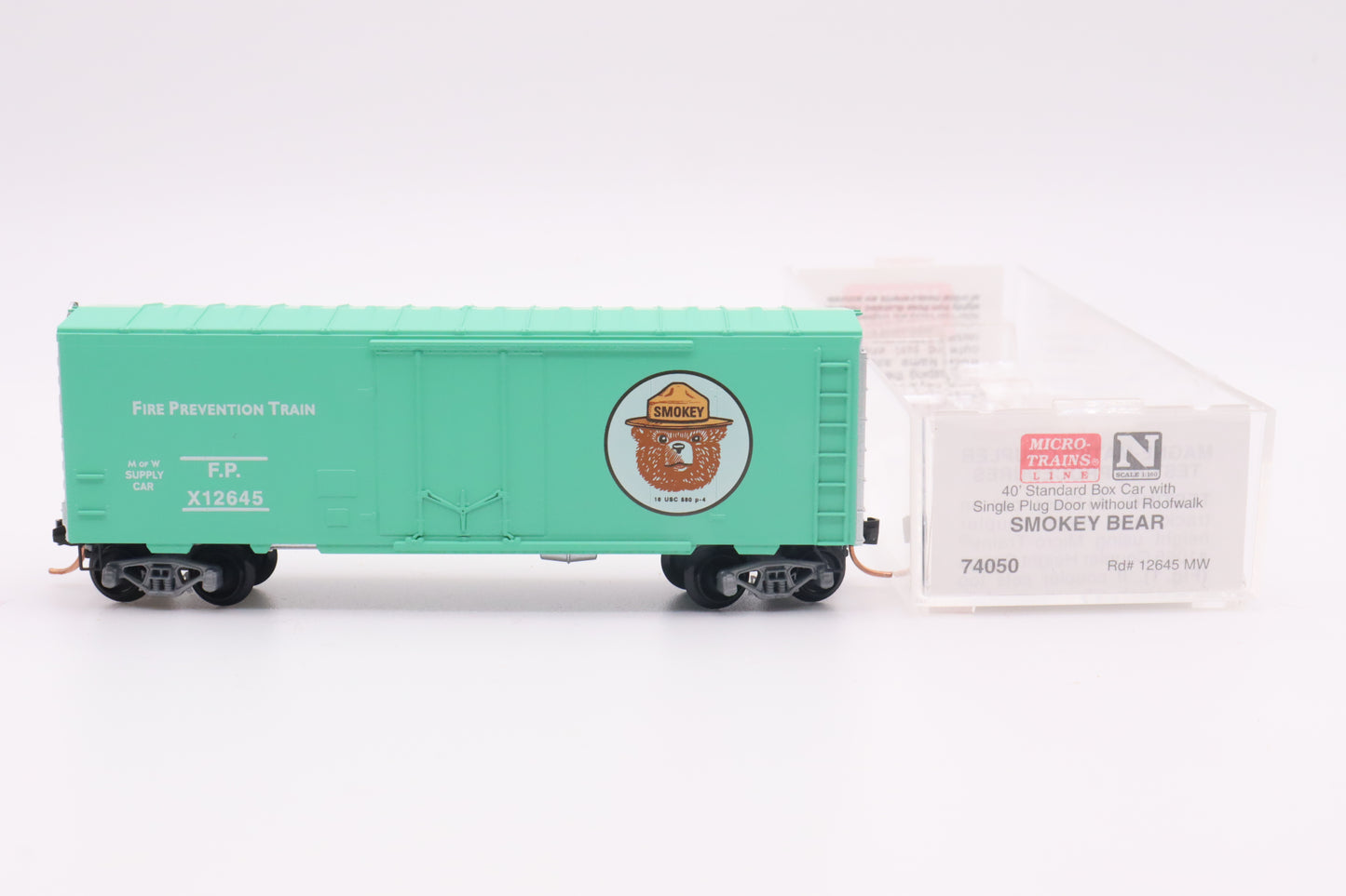 MTL-74050 - 40' Standard box Car with Single Plug Door w/o Roofwalk - Smokey the Bear - FP-X12645
