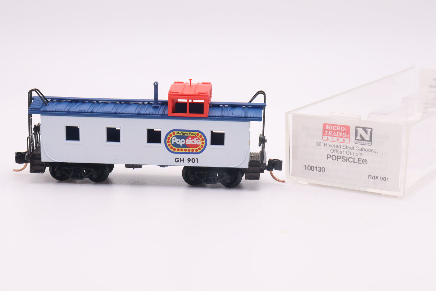 MTL-100130 - 36' Riveted Steel Caboose, Offset Cupola - Popsicle - GH-901