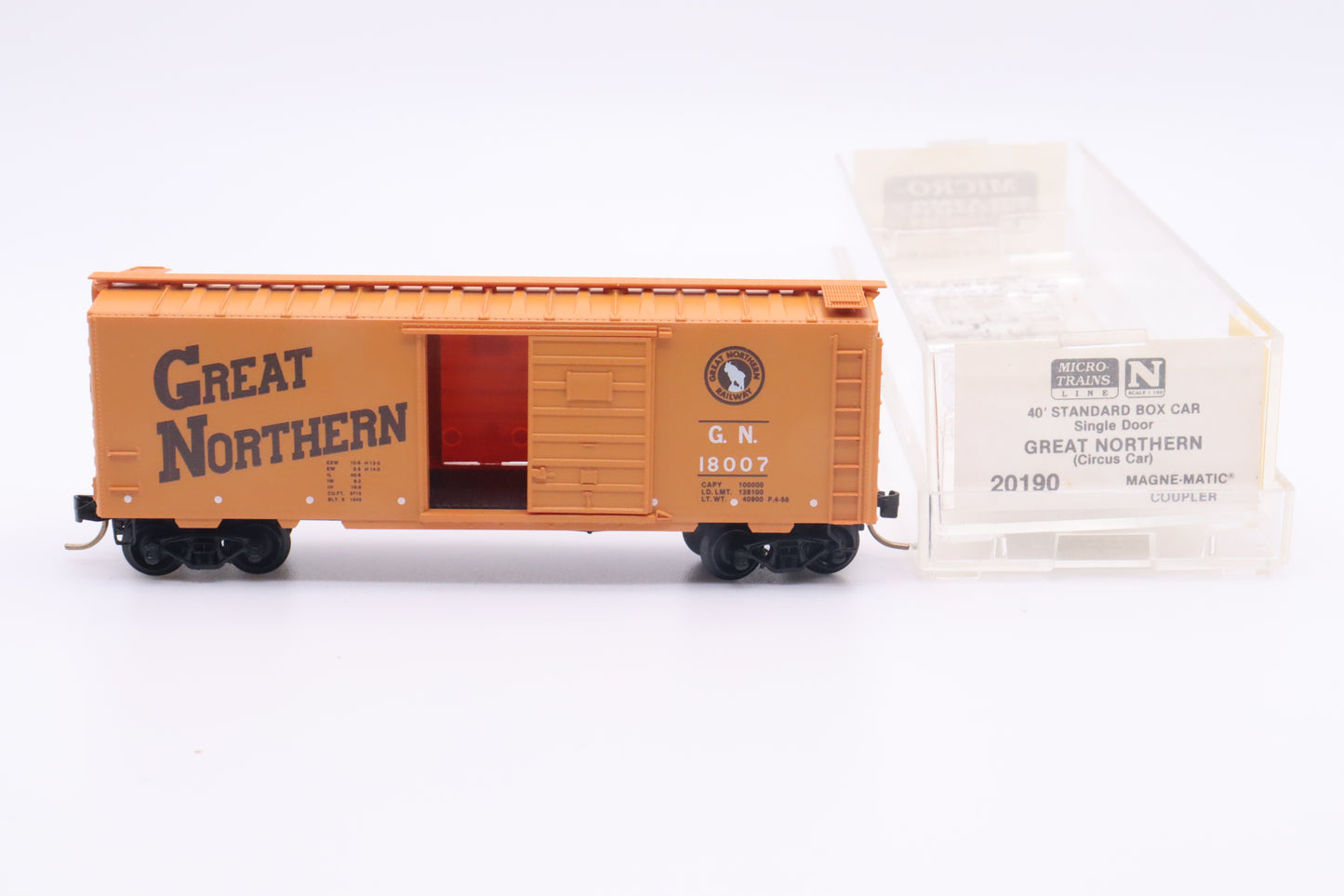 MTL-20190 - 40' Standard Box Car, Single Door - Great Northern - GN-18007