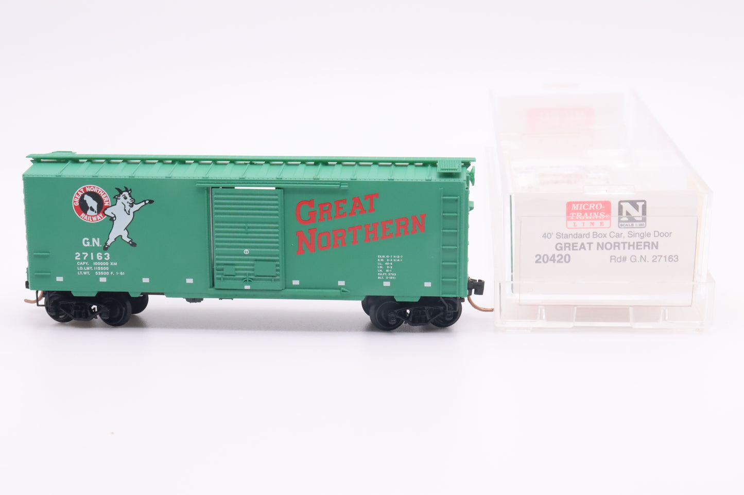 MTL-20420 - 40' Standard Box Car, Single Door - Great Northern - GN-27163