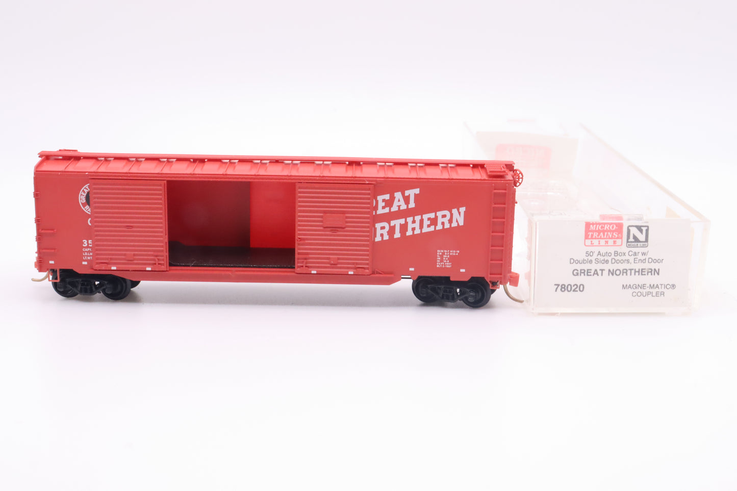 MTL-78020 - 50' Auto Boxcar w/Double Side Doors, End Door- Great Northern - GN-35449