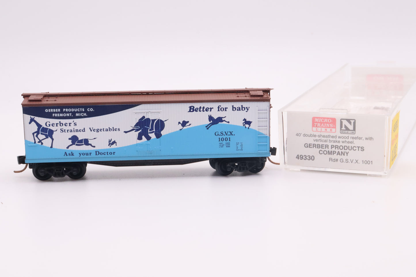 MTL-49330 - 40' Double Sheathed Wood Reefer w/ Vertical Brake Wheel - Gerber Products - GSVX-1001