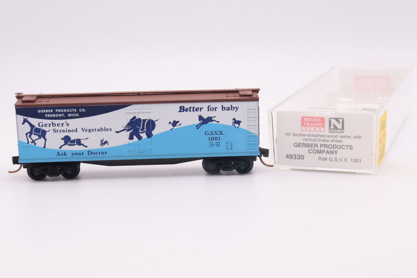 MTL-49330 - 40' Double Sheathed Wood Reefer w/ Vertical Brake Wheel - Gerber Products - GSVX-1001