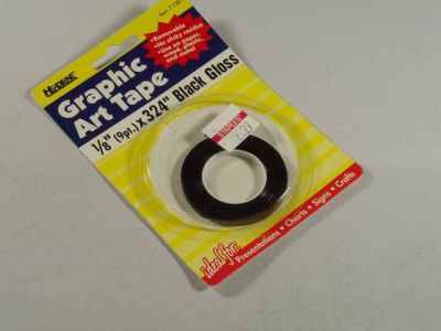 Headline 71081 - 1/8" x 324" Black Gloss Graphic Art Tape