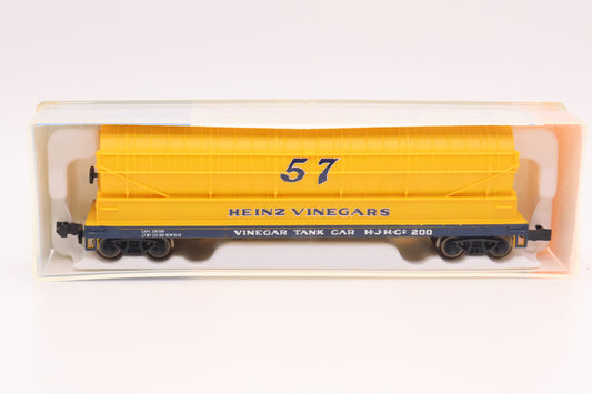 E-R Models - 040-70350 - Flatcar w/ Vinegar Tank Load - Heinz 57 Vinegars - HJHCo-200