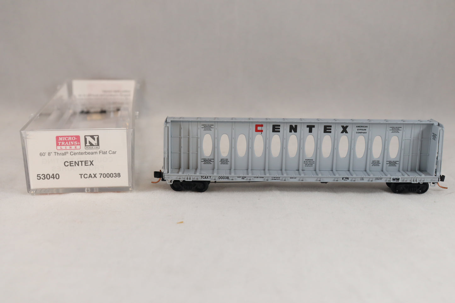 MTL-53040 - 60'8" Thrall Centerbeam Flat Car - TCAX #700038