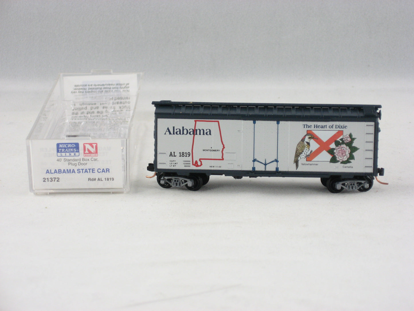 MTL-21372 - 40' Standard Boxcar, Plug Door - Alabama State Car #1819