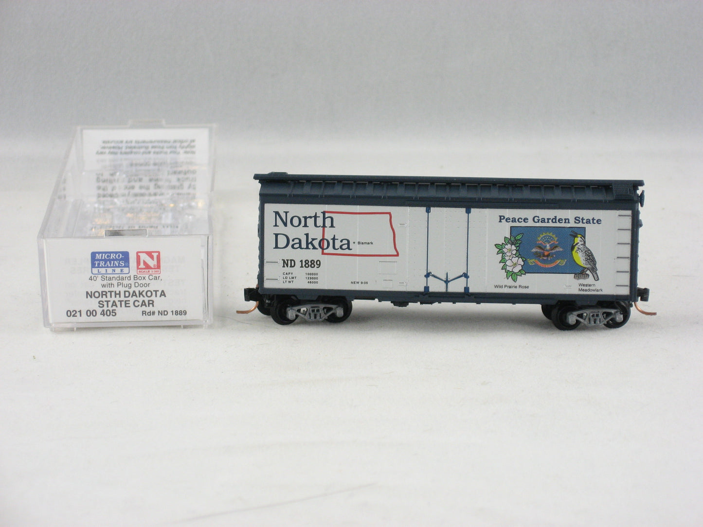MTL-021 00 405 - 40' Standard Boxcar, Plug Door - North Dakota State Car #1889