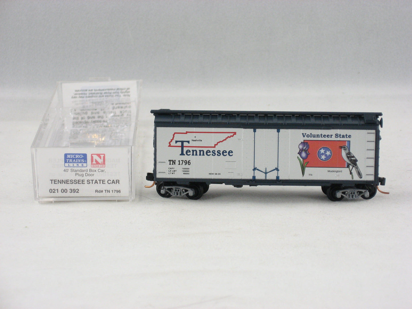 MTL-021 00 392 - 40' Standard Boxcar, Plug Door - Tennessee State Car #1796