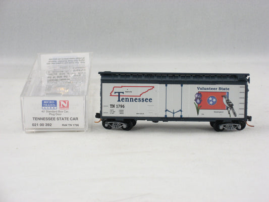 MTL-021 00 392 - 40' Standard Boxcar, Plug Door - Tennessee State Car #1796