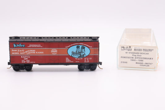 MTL-21046 - 40' Standard Boxcar Plug Door - Micro-Trains Kadee 40th Anniversary Car - KQPC-1986 - N Scale - Preowned