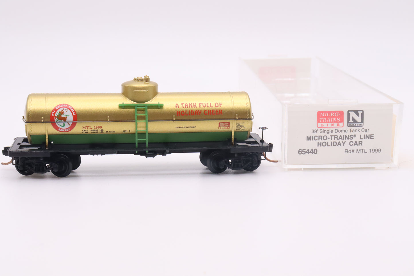 MTL-65440 - 39' Single Dome Tank Car - Micro-Trains Christmas Car - MTL-1999