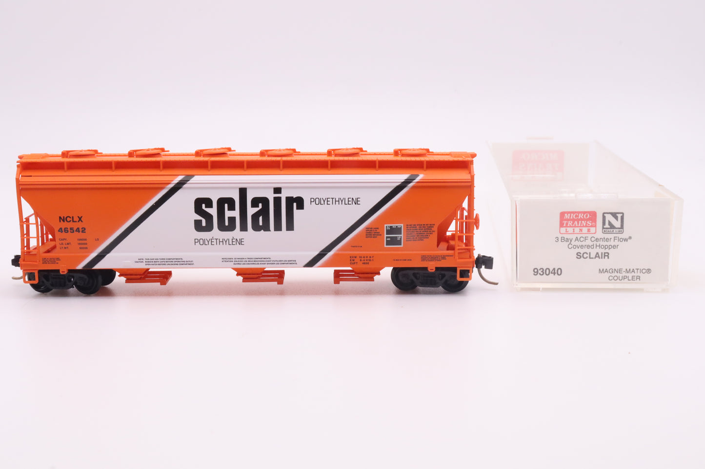 MTL-93040 - 3-Bay ACF Centerflow Covered Hopper - SCLAIR - NCLX-46542