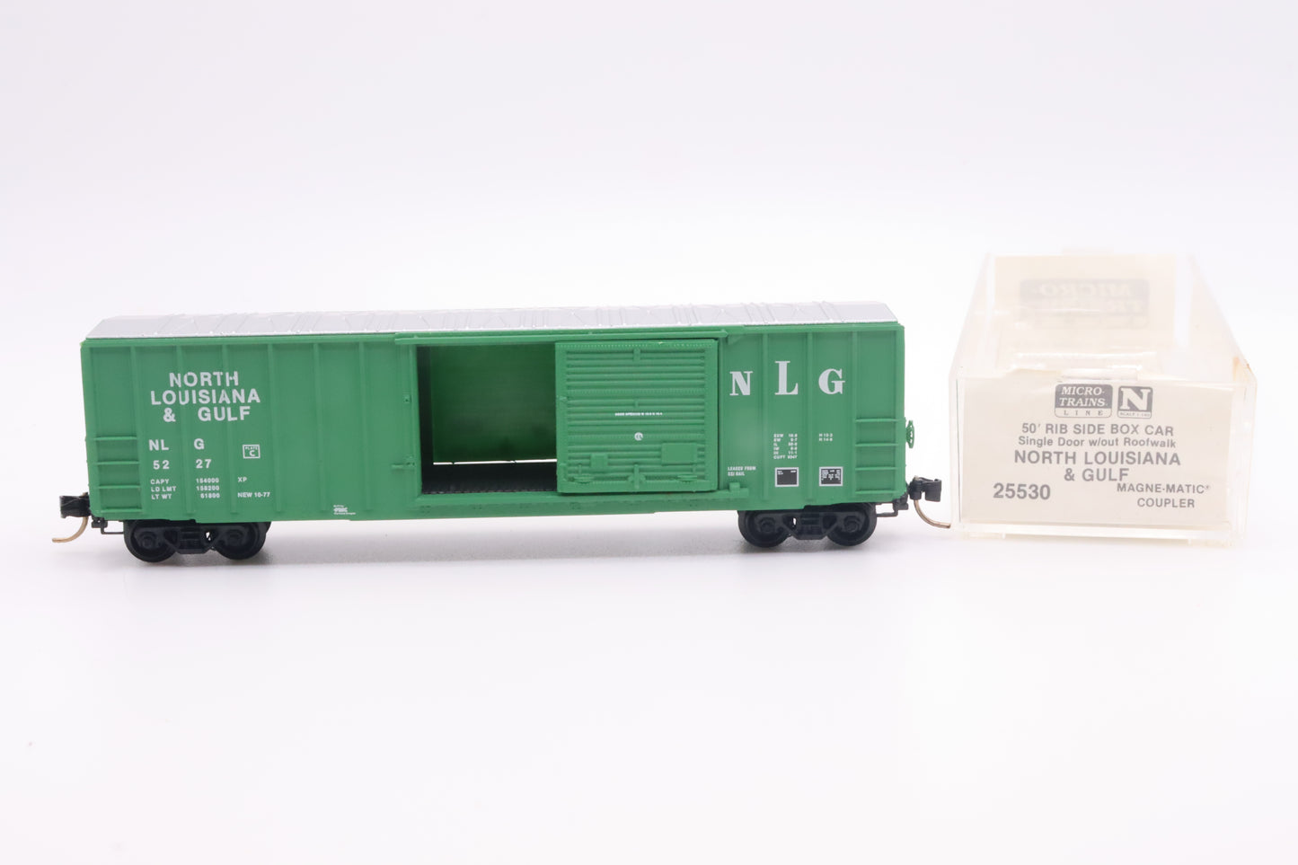 MTL-25530 - 50' Rib Side Box Car, Single Door, w/o Roofwalk - North Louisiana & Gulf - NLG-5227