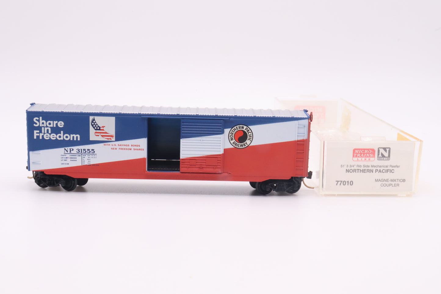 MTL-77010 - 51' 3 3/4" Rib Side Mechanical Reefer - Northern Pacific Railway - NP-31555