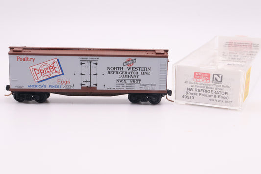 MTL-49520 - 40' Double-Sheathed Wood Reefer, w/ Vertical Brake Wheel - Priebe Brand Poultry - NWX-8607