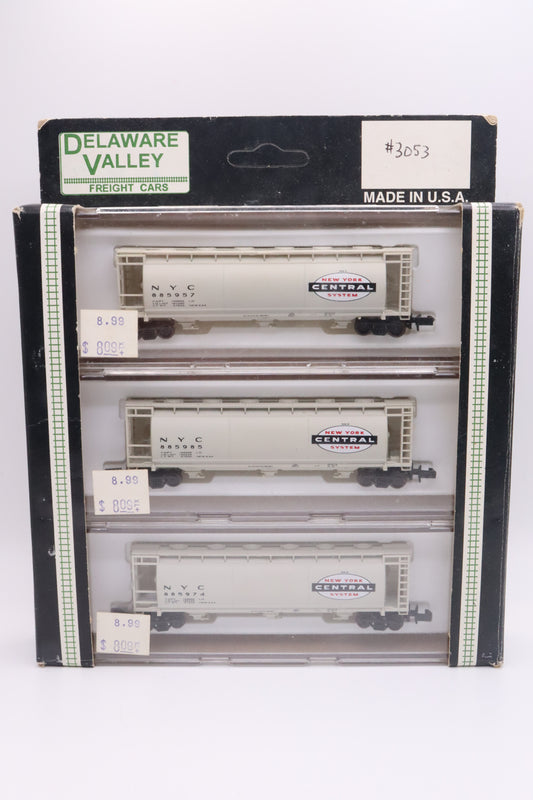 Delaware Valley - 3053 - 3-Pack - 3-Bay Cylindrical Hoppers - New York Central - NYC-885974/885985/885957
