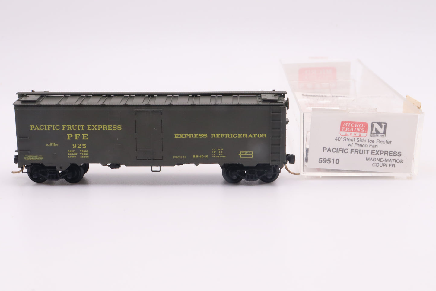 MTL-59510 - 40' Steel Side Ice Reefer w/Preco Fan - Pacific Fruit Express - PFE-925
