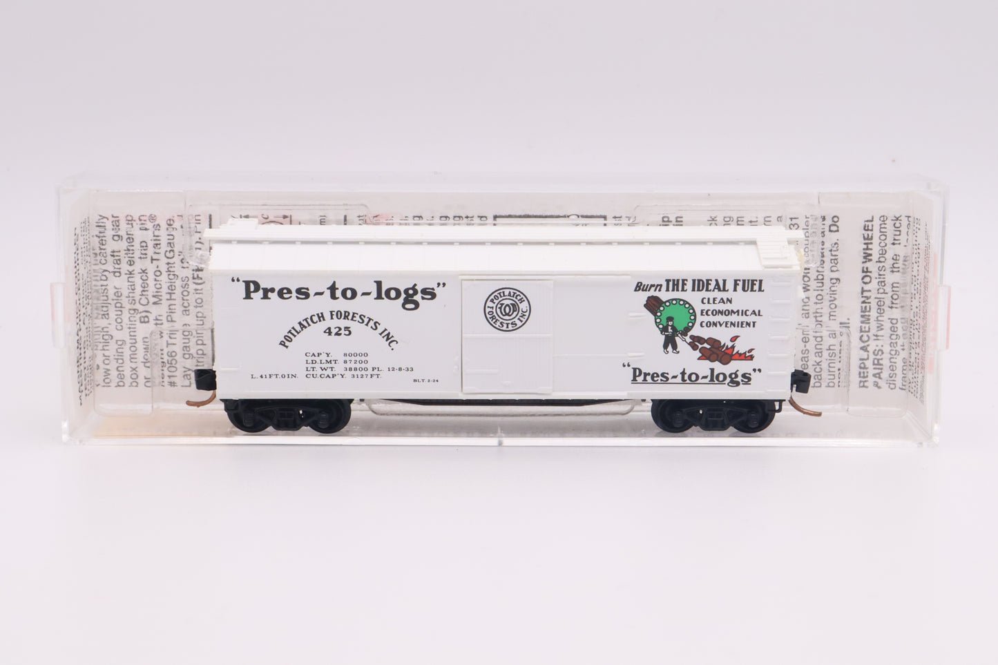 MTL-42060 - 40' Double-Sheathed Wood Boxcar, Single Door - Potlatch Forests Industries - PFI-425