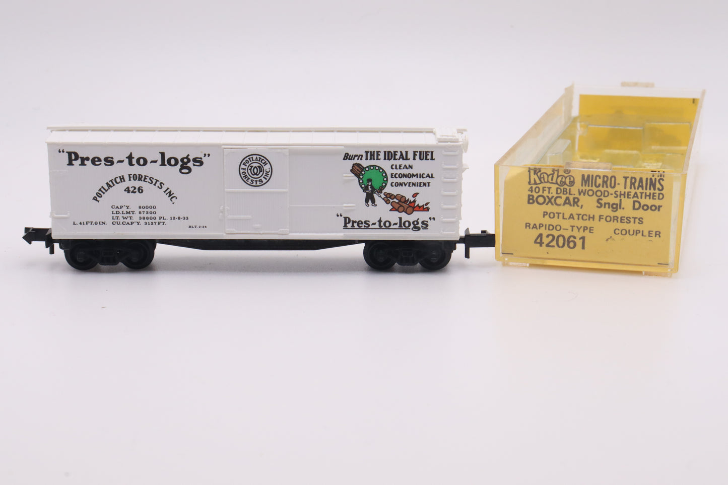 MTL-42061 - 40' Double-Sheathed Wood Boxcar, Single Door - Potlatch Forests Industries - PFI-426