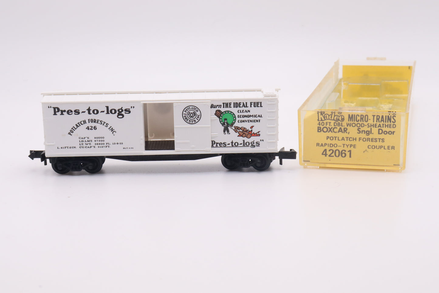 MTL-42061 - 40' Double-Sheathed Wood Boxcar, Single Door - Potlatch Forests Industries - PFI-426