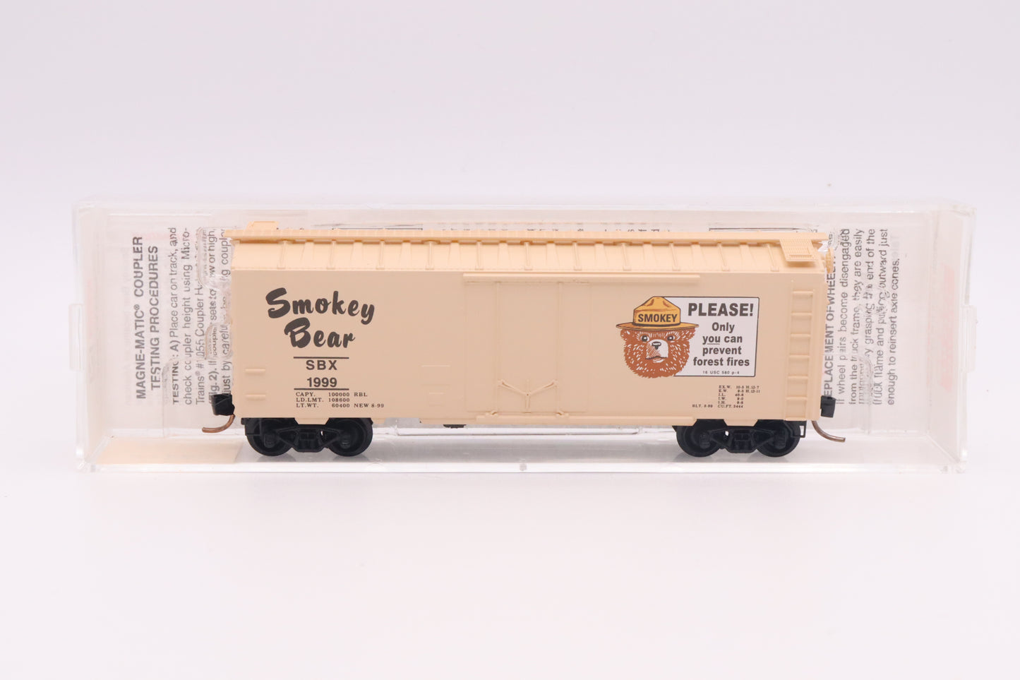 MTL-21260 - 40' Standard Box Car, Plug Door - Smokey The Bear - SBX-1999